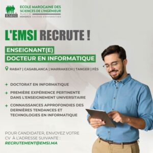 recrutement-emsi-enseignants-docteurs-informatique-maroc-2026